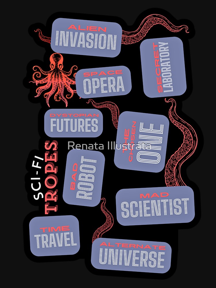Fanfic Scifi Tropes by Renata Illustrata T-Shirts, Hoodie, Sweatshirt | BlankRebels.com (Image 3)