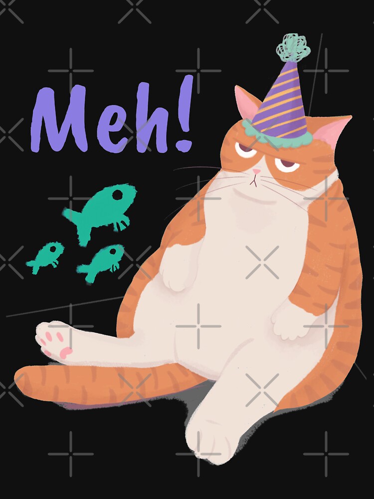 Funny Meh Cat For Cat Lovers by Studioapartment