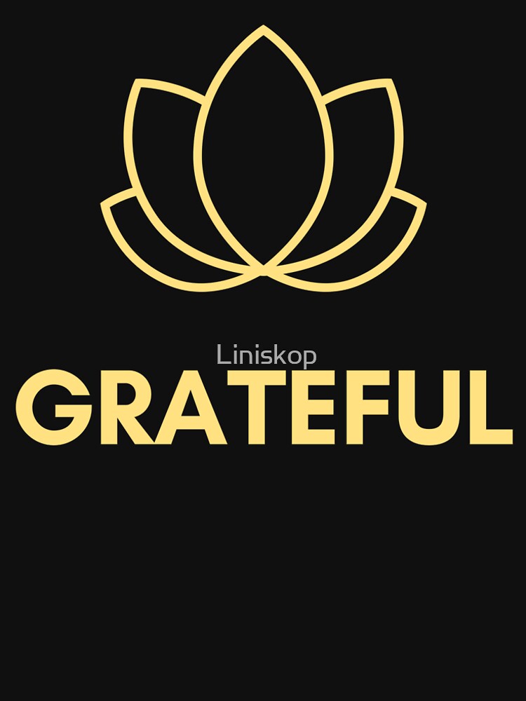 Grateful Yoga Lotus Design by Liniskop T-Shirts, Hoodie, Sweatshirt | BlankRebels.com (Image 2)