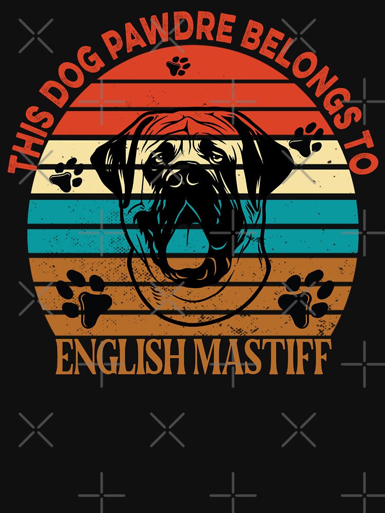 Dog Pawdre Dad English Mastiff Owner Vintage by Cuddlythopia T-Shirts, Hoodie, Sweatshirt | BlankRebels.com (Image 3)