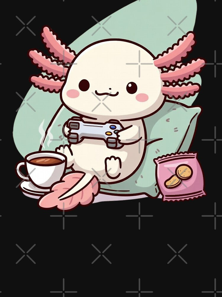 Relax Gamer Axolotl – Cute Gaming Aesthetic by GrumpySableye T-Shirts, Hoodie, Sweatshirt | BlankRebels.com (Image 3)