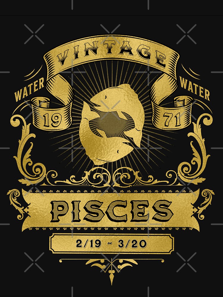 The Zodiac Sign of Pisces Golden Vintage 1971 by rhombusOnion T-Shirts, Hoodie, Sweatshirt | BlankRebels.com (Image 3)
