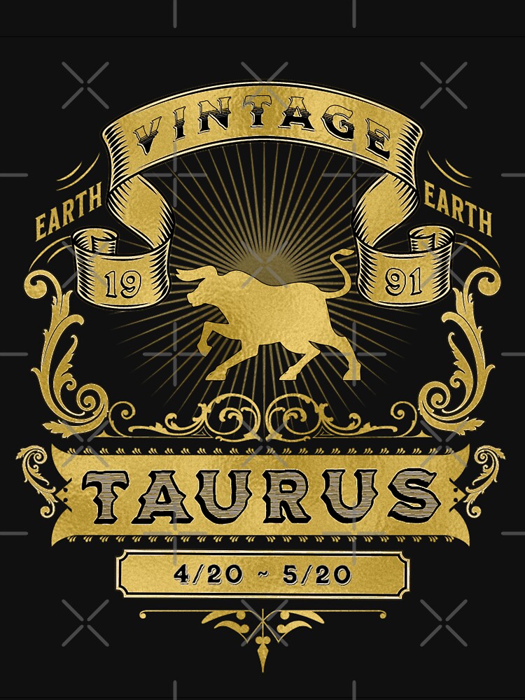 The Zodiac Sign of Taurus Golden Vintage 1991 by rhombusOnion T-Shirts, Hoodie, Sweatshirt | BlankRebels.com (Image 3)