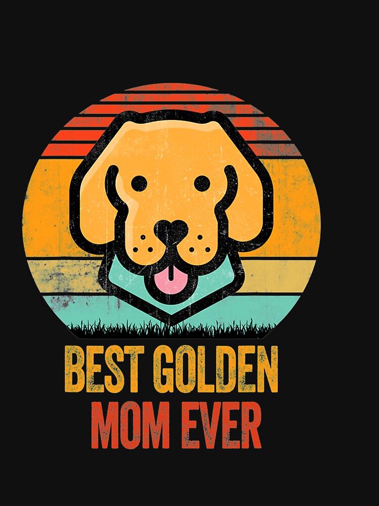 Best Golden Retriever Dog Mom Ever Vintage Distressed by NiceStore095 T-Shirts, Hoodie, Sweatshirt (Image 3)