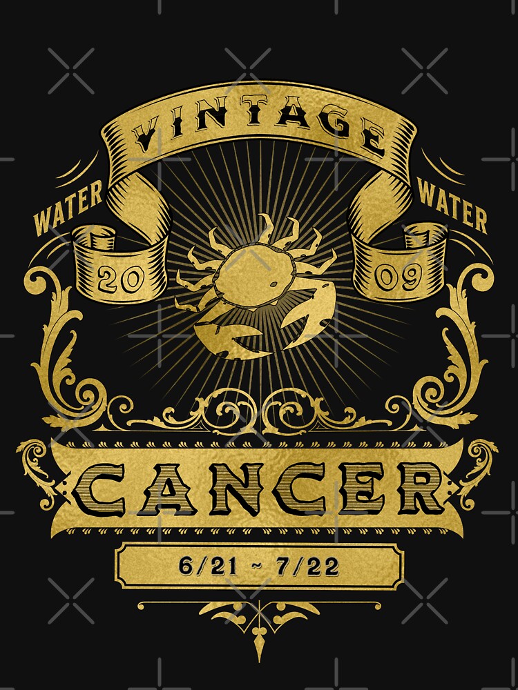 The Zodiac Sign of Cancer Golden Vintage 2009 by rhombusOnion T-Shirts, Hoodie, Sweatshirt | BlankRebels.com (Image 3)
