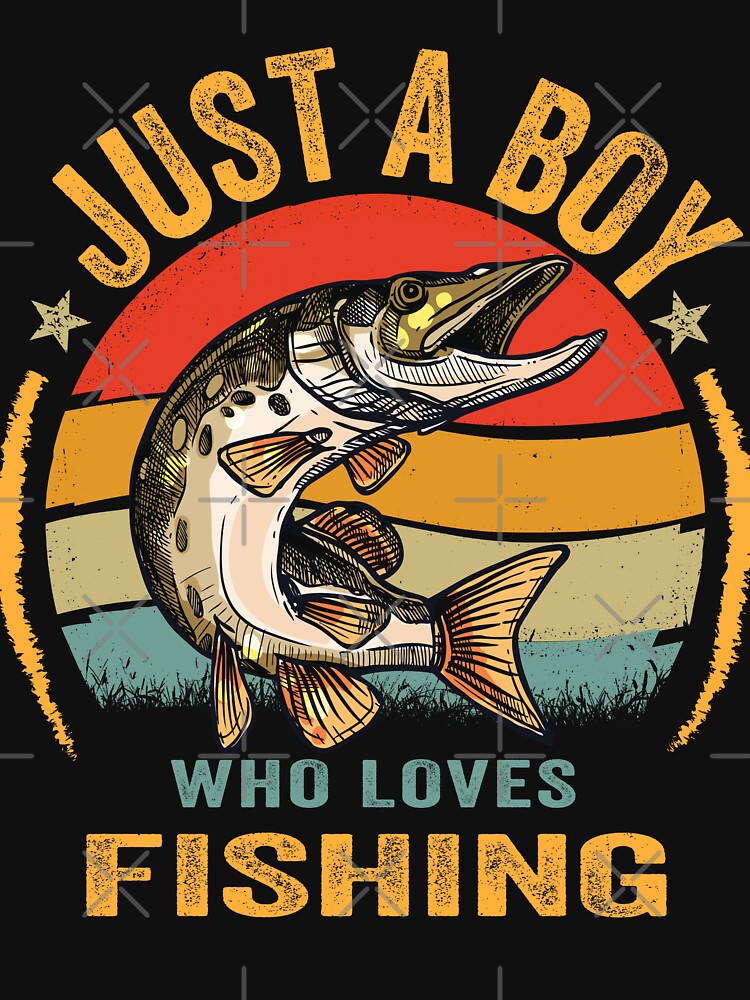 Just A Boy Who Loves Fishing Love Fishing Vintage Classic T-Shirt by Wonderdisi Hoodie, Sweatshirt (Image 3)