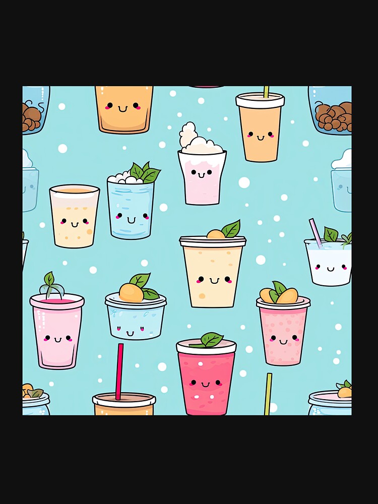 cute bubble tea seamless by NatthyDesign T-Shirts, Hoodie, Sweatshirt | BlankRebels.com (Image 3)