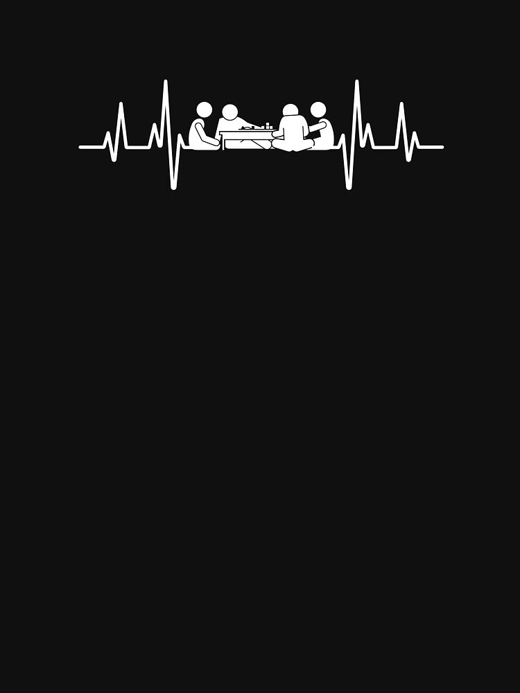 heartbeat and board gamers - white design for a board game aficionado/enthusiast/collector by BlueLightStore... (Image 3)