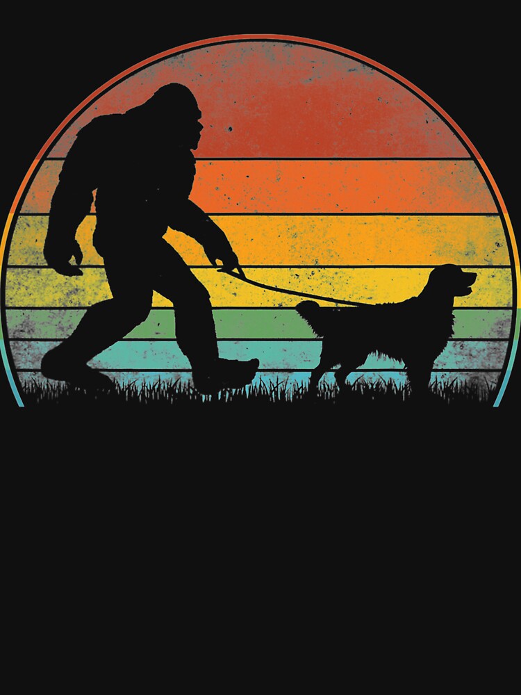 Bigfoot Walking Golden Retriever Sasquatch Dog Lover by NiceStore095 T-Shirts, Hoodie, Sweatshirt | BlankRebels.com (Image 3)