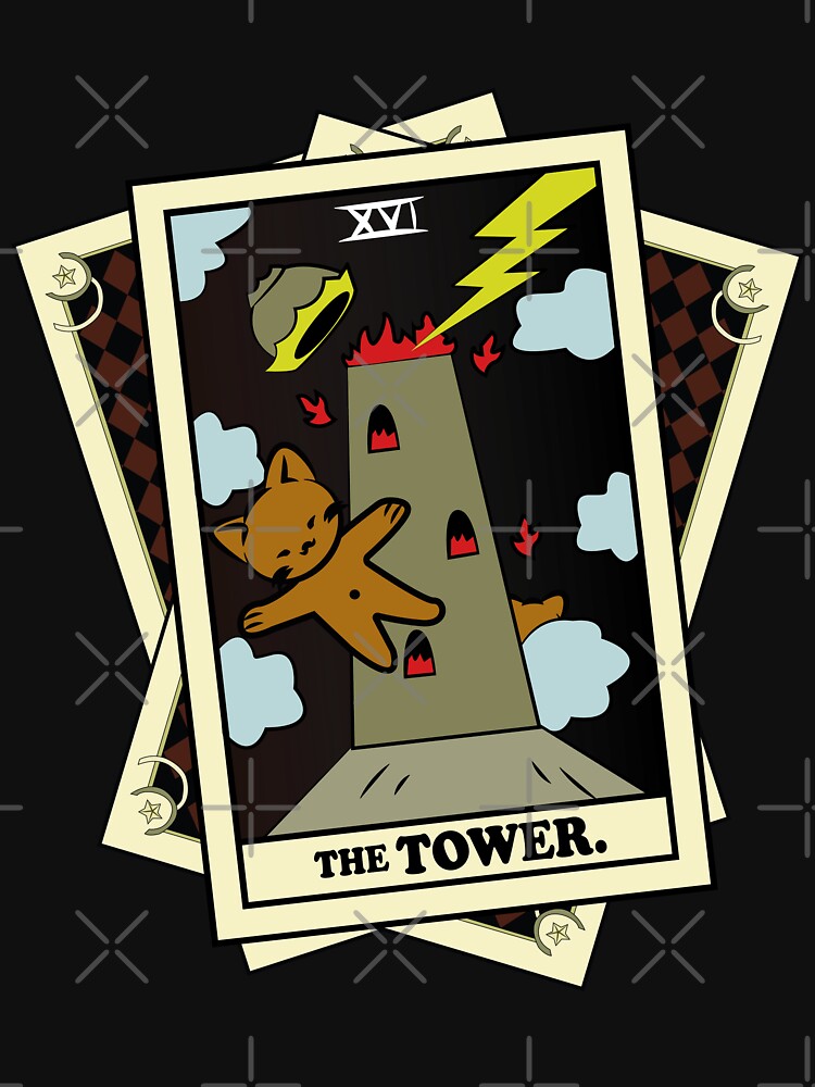 TAROT CARDS DECK | THE TOWER. | FORTUNE CAT by FalconLifeStore T-Shirts, Hoodie, Sweatshirt | BlankRebels.com (Image 3)