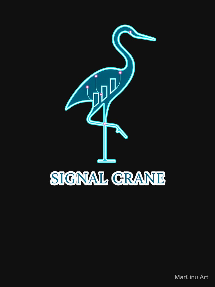 Signal Crane – Neon Trading Aesthetic by MarCinu Art T-Shirts, Hoodie, Sweatshirt | BlankRebels.com (Image 3)