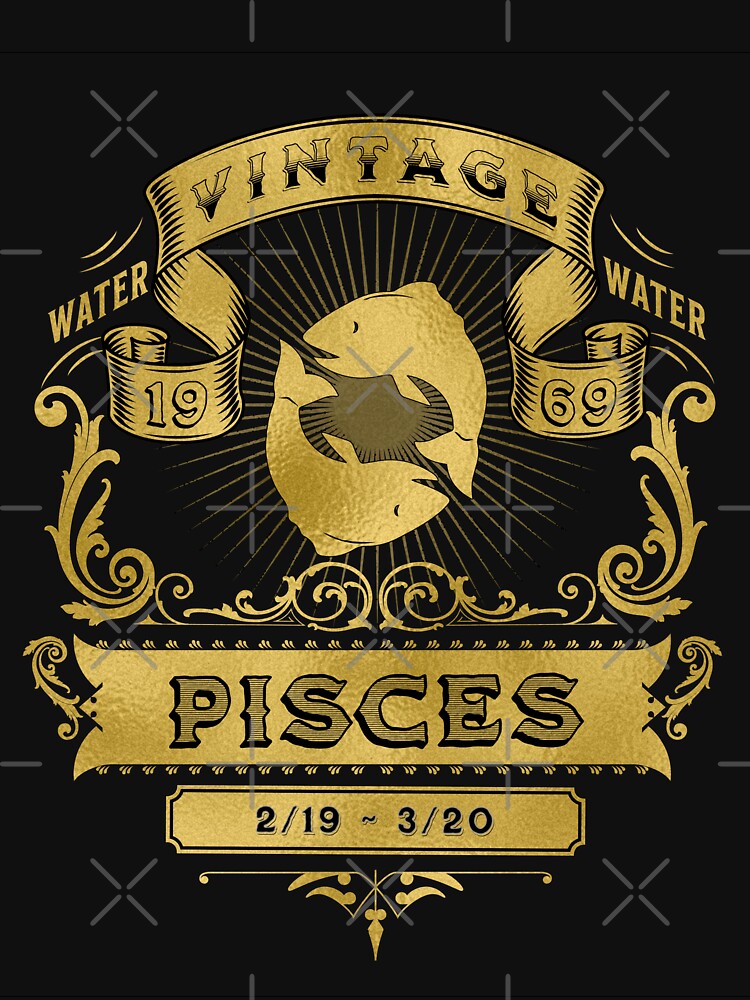 The Zodiac Sign of Pisces Golden Vintage 1969 by rhombusOnion T-Shirts, Hoodie, Sweatshirt | BlankRebels.com (Image 3)