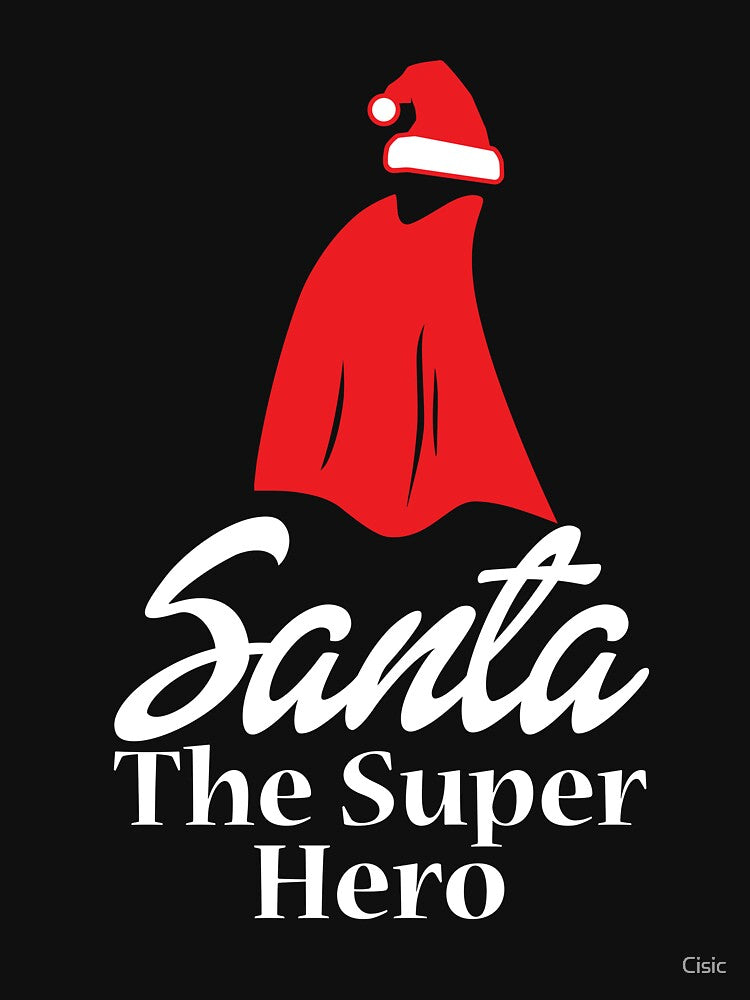Santa The Superhero | Funny Christmas Design by Cisic T-Shirts, Hoodie, Sweatshirt | BlankRebels.com (Image 3)