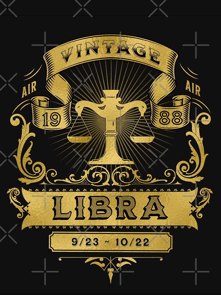 The Zodiac Sign of Libra Golden Vintage 1988 by rhombusOnion T-Shirts, Hoodie, Sweatshirt | BlankRebels.com (Image 3)