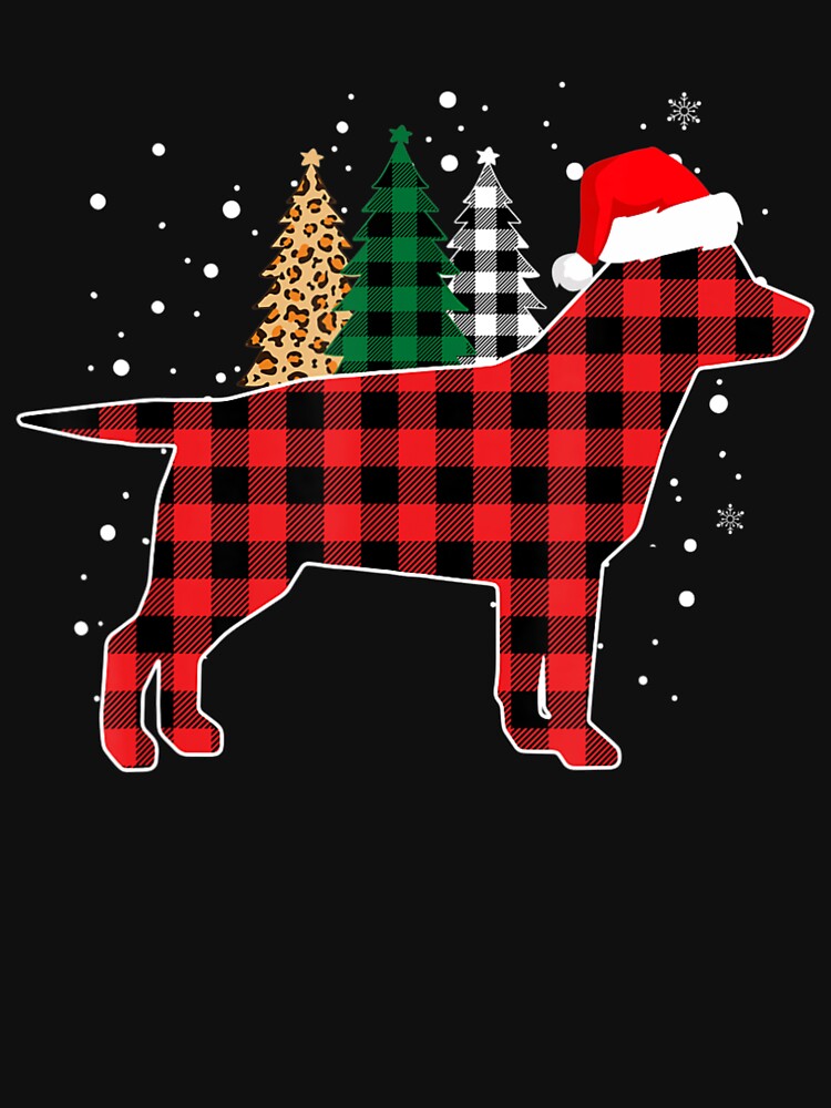 Buffalo Plaid Labrador Retriever Dog Tree Christmas Pajamas by AngelanMichelle T-Shirts, Hoodie, Sweatshirt (Image 3)