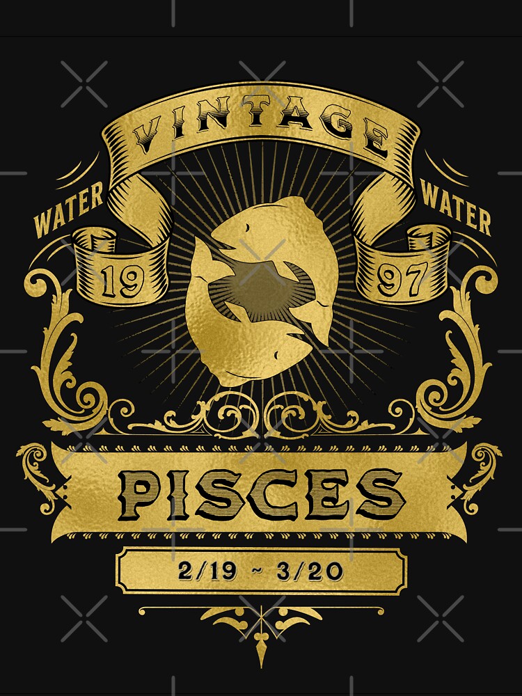 Zodiac Sign Pisces Golden Vintage 1997 T-Shirts, Hoodie, Sweatshirt