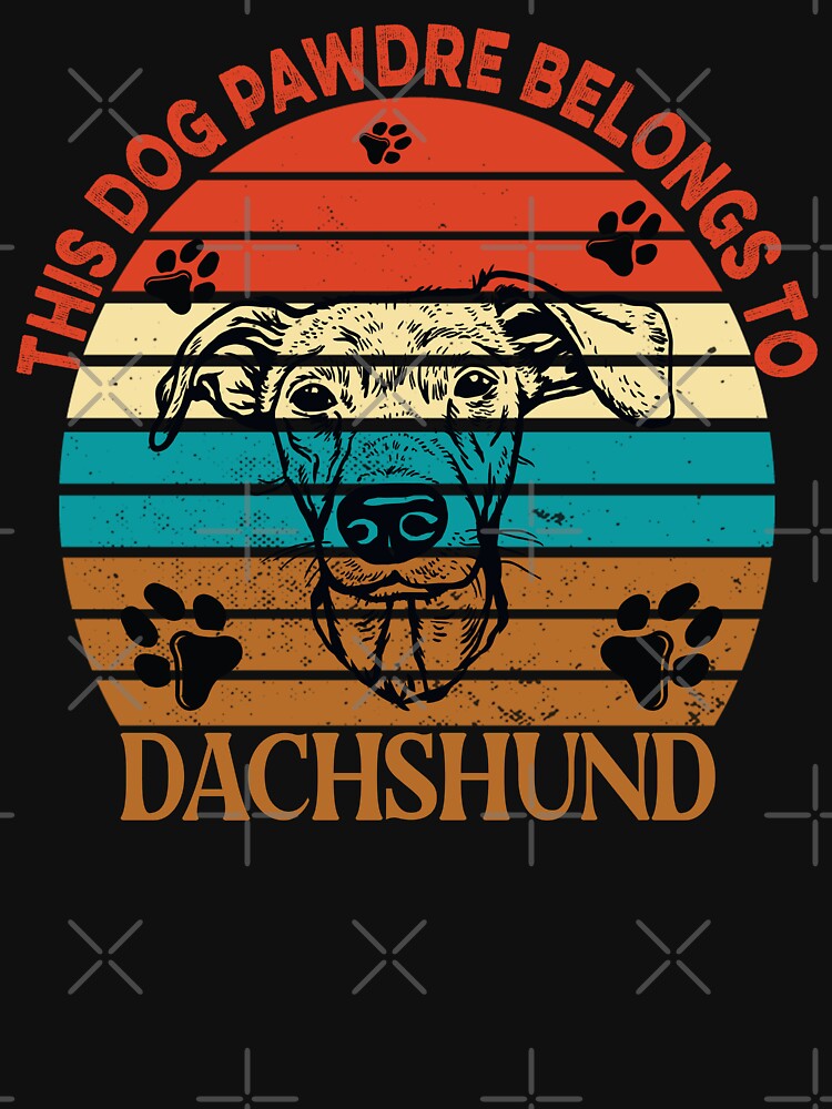 Dog Pawdre Dad Dachshund Puppy Owner Vintage by Cuddlythopia T-Shirts, Hoodie, Sweatshirt | BlankRebels.com (Image 3)