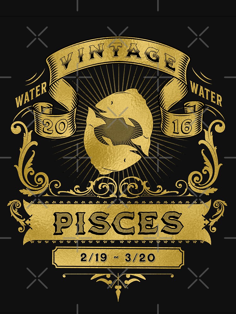 The Zodiac Sign of Pisces Golden Vintage 2016 by rhombusOnion T-Shirts, Hoodie, Sweatshirt | BlankRebels.com (Image 3)