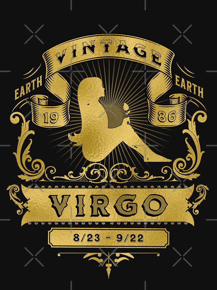 The Zodiac Sign of Virgo Golden Vintage 1986 by rhombusOnion T-Shirts, Hoodie, Sweatshirt | BlankRebels.com (Image 3)