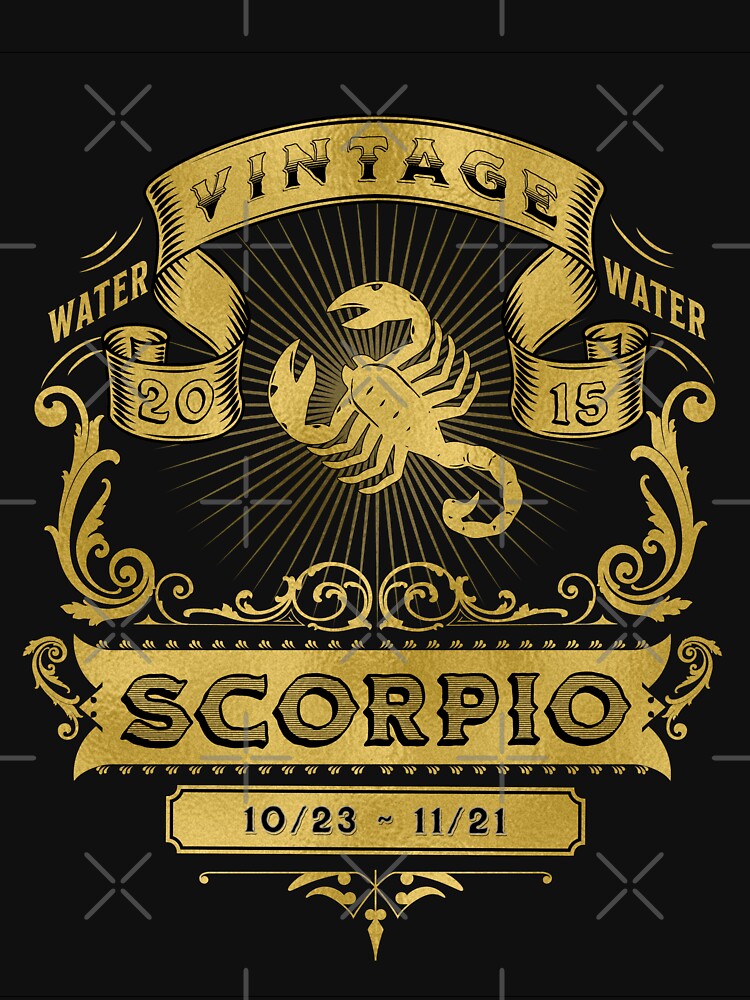 The Zodiac Sign of Scorpio Golden Vintage 2015 by rhombusOnion T-Shirts, Hoodie, Sweatshirt | BlankRebels.com (Image 3)