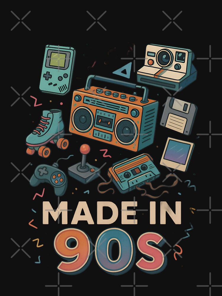 Made in 90s – Retro Vintage Nostalgia Design by Imaginationbeyond T-Shirts, Hoodie, Sweatshirt | BlankRebels.com (Image 3)