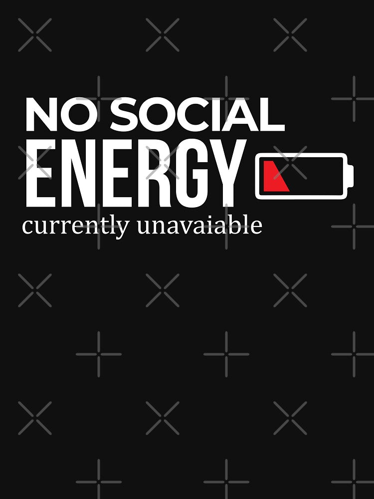 No Social Energy – Introvert Social Exhaustion Quote Shirt by VOIDF[ ]RM Hoodie, Sweatshirt | BlankRebels.com (Image 3)