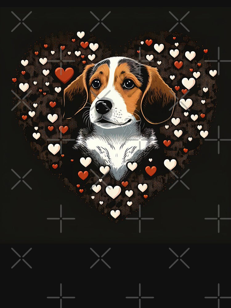 Beagle Dog Valentine by Juliascutecornr T-Shirts, Hoodie, Sweatshirt | BlankRebels.com (Image 3)
