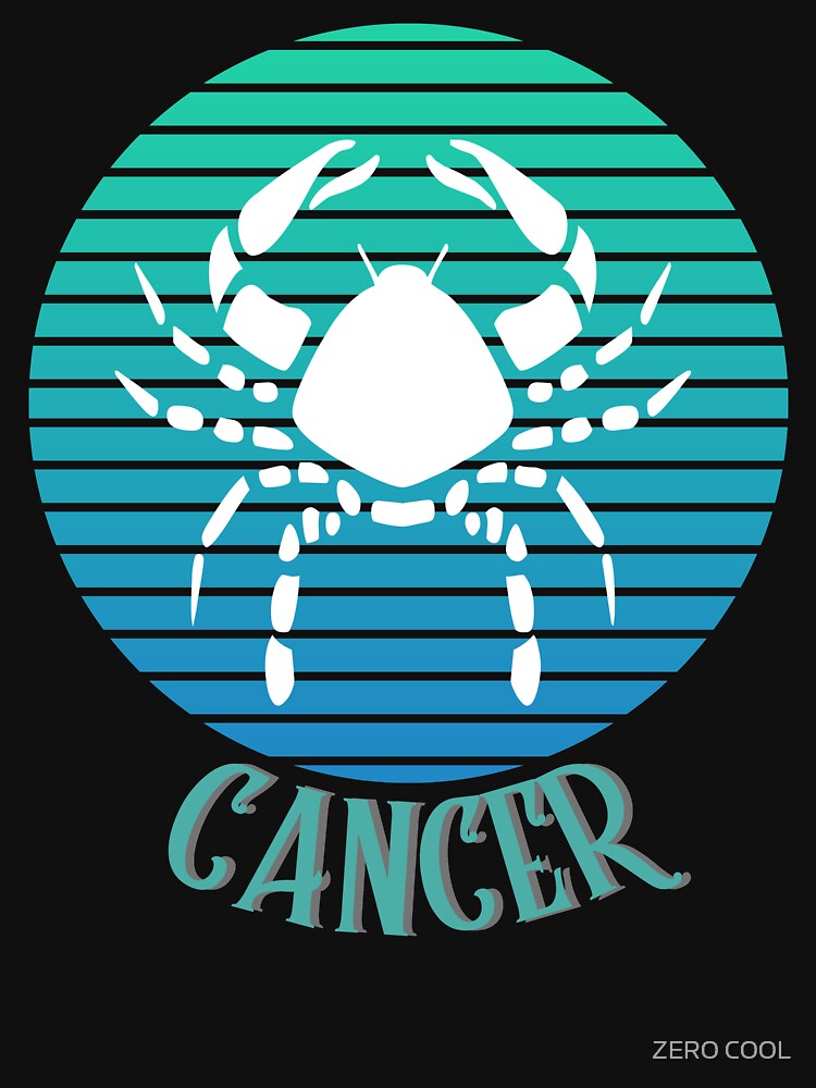 Cancer Vintage Zodiac Astrological Sign Retro Rainbow T-Shirts, Hoodie, Sweatshirt
