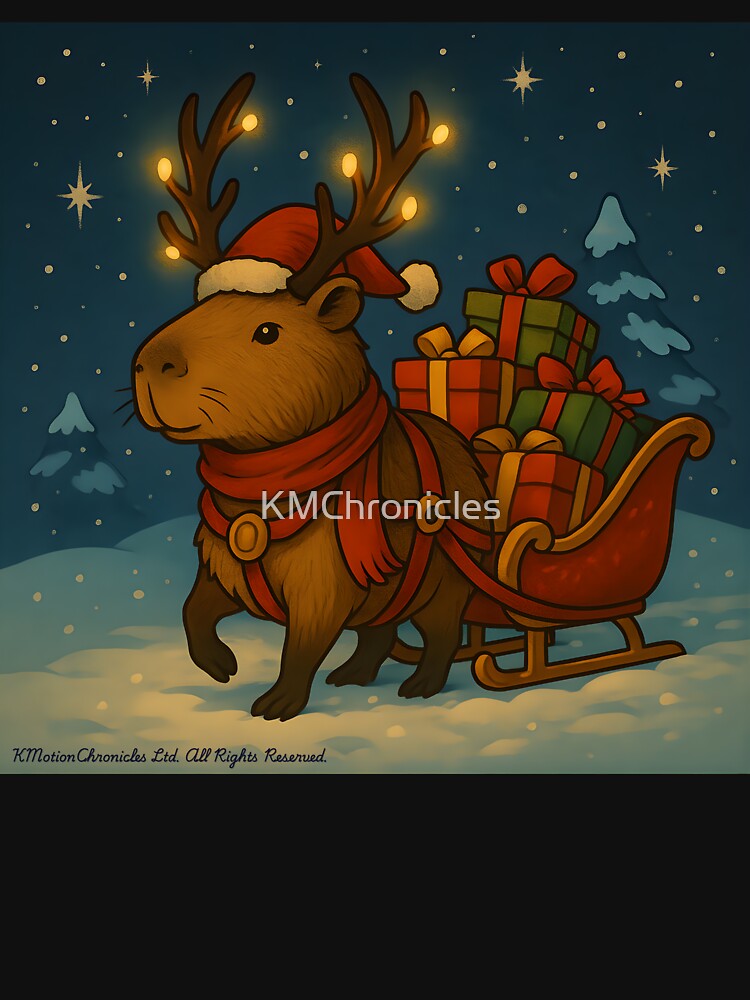 Reincapyra – The Christmas Capybara by KMChronicles T-Shirts, Hoodie, Sweatshirt | BlankRebels.com (Image 3)