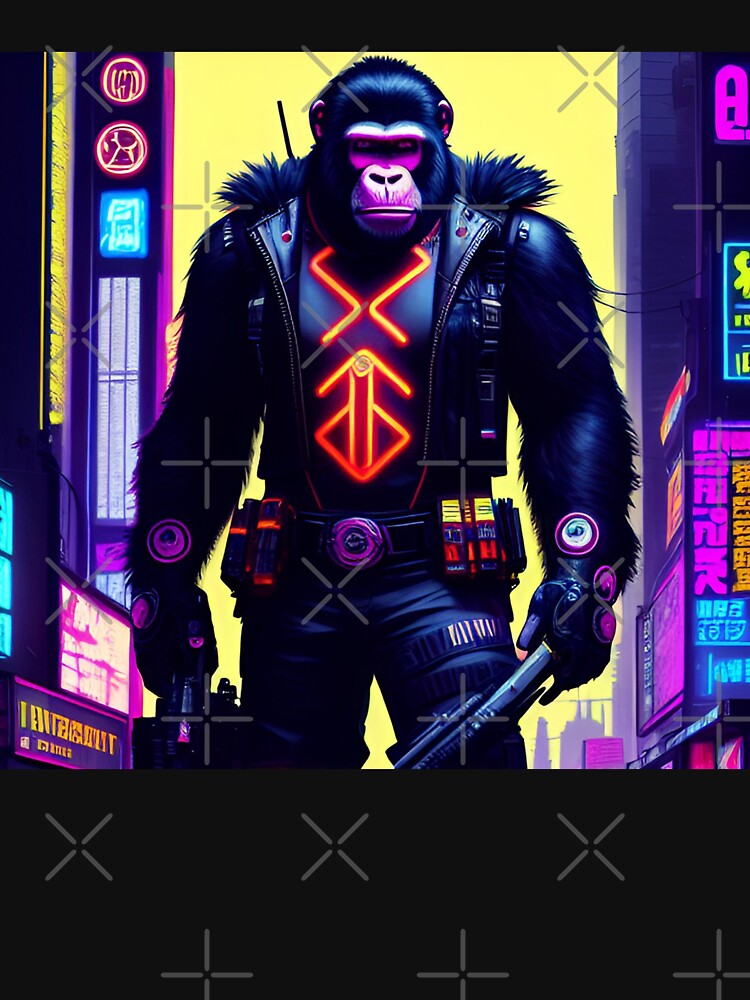 Cyber Gorilla Ai Art by CyberArtWorld T-Shirts, Hoodie, Sweatshirt | BlankRebels.com (Image 3)
