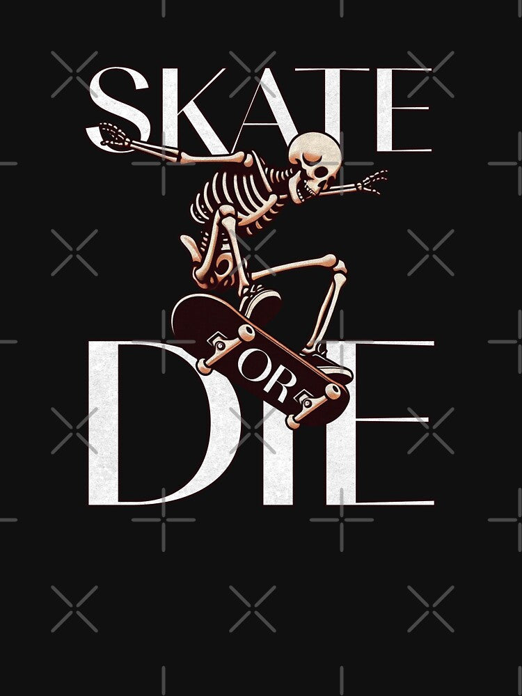 Skull Skates - Skate or Die Skeleton by revsdesign T-Shirts, Hoodie, Sweatshirt | BlankRebels.com (Image 3)
