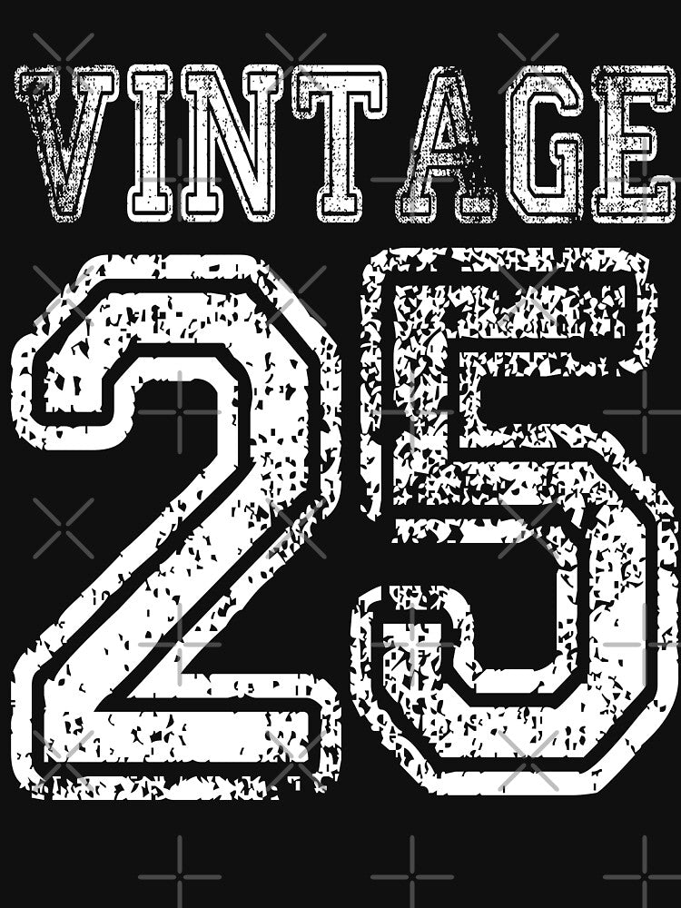 Vintage 25 2025 1925 T-shirt Birthday Gift Age Year Old Boy Girl Cute Funny Man Woman Jersey Style by... (Image 3)