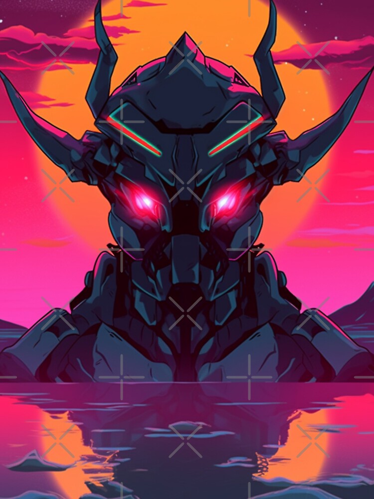Neon Retrowave Cyber Demon #3 by RESToRAPTOR T-Shirts, Hoodie, Sweatshirt | BlankRebels.com (Image 3)