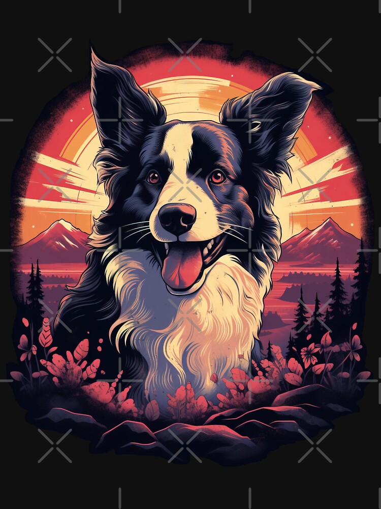 Cute Border Collie Dog by Metin Ozer T-Shirts, Hoodie, Sweatshirt | BlankRebels.com (Image 3)