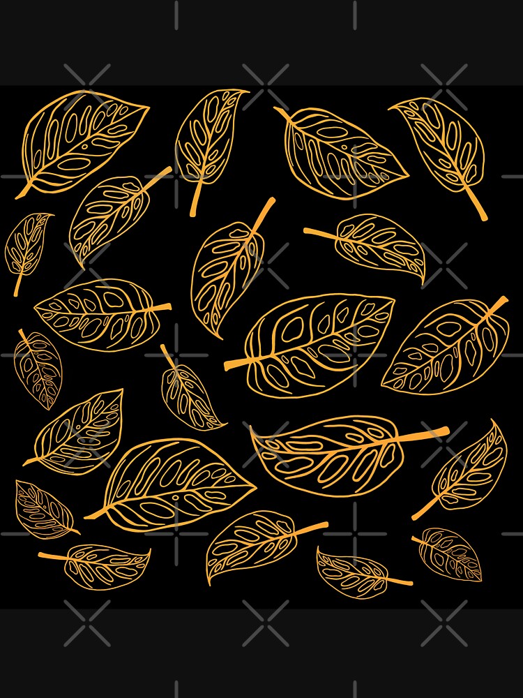 Golden swiss cheese monstera leaves by kkanchan T-Shirts, Hoodie, Sweatshirt | BlankRebels.com (Image 3)