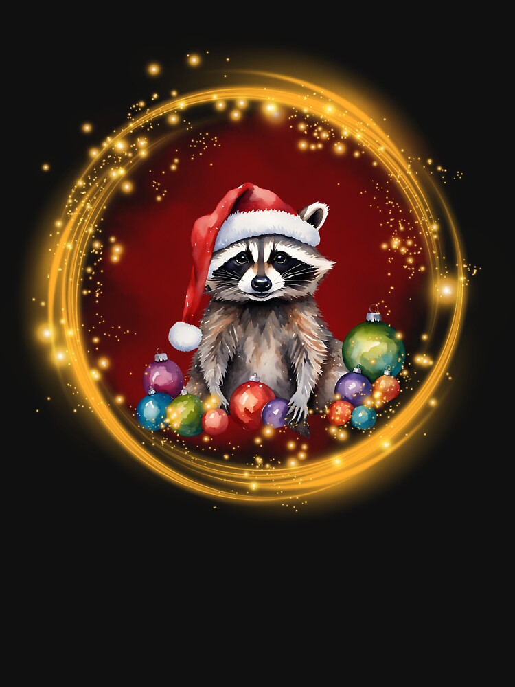 Cute Christmas Raccoon by MadCatPrints T-Shirts, Hoodie, Sweatshirt | BlankRebels.com (Image 3)