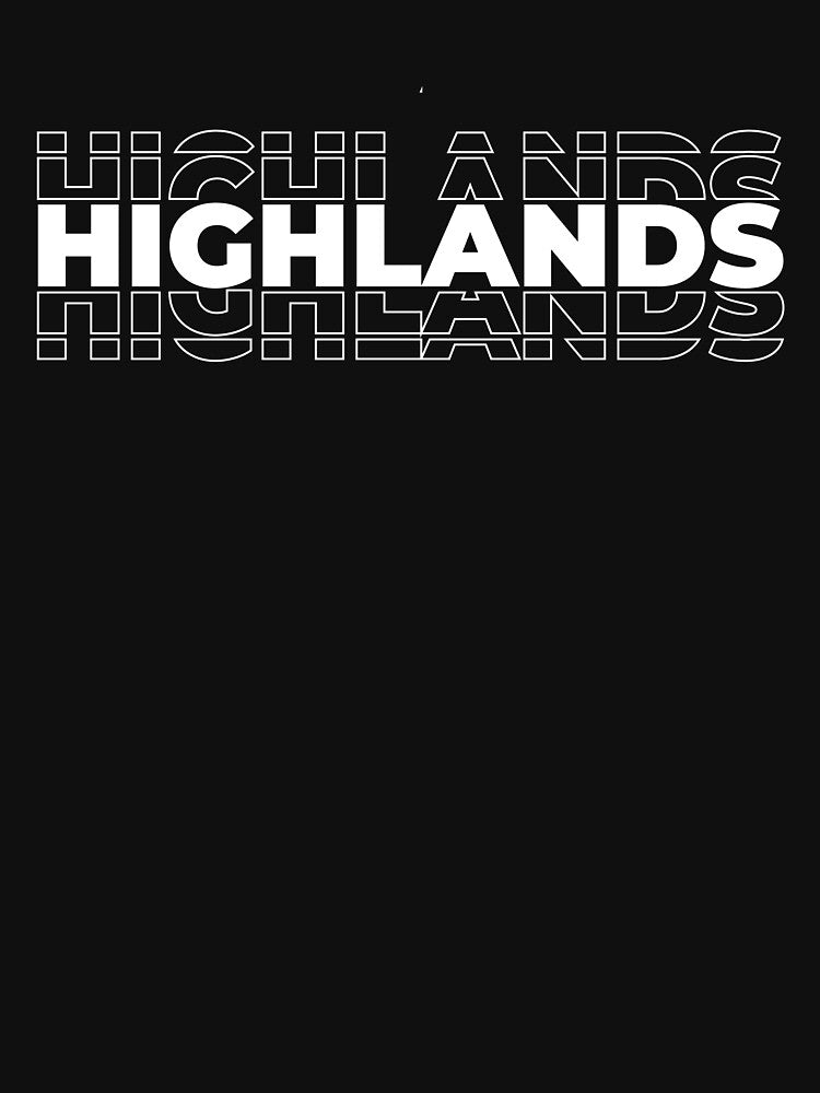 Highland - Retro Typography by typoinspired T-Shirts, Hoodie, Sweatshirt | BlankRebels.com (Image 3)