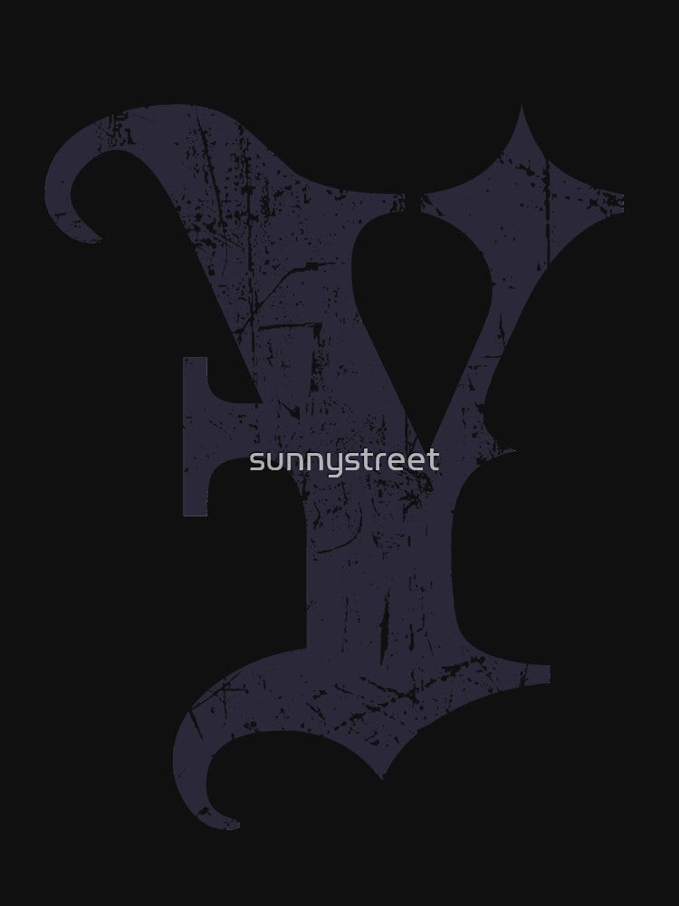 Dark Grunge Monogram Letter "Y" Blackletter by SunnyStreet T-Shirts, Hoodie, Sweatshirt | BlankRebels.com (Image 3)