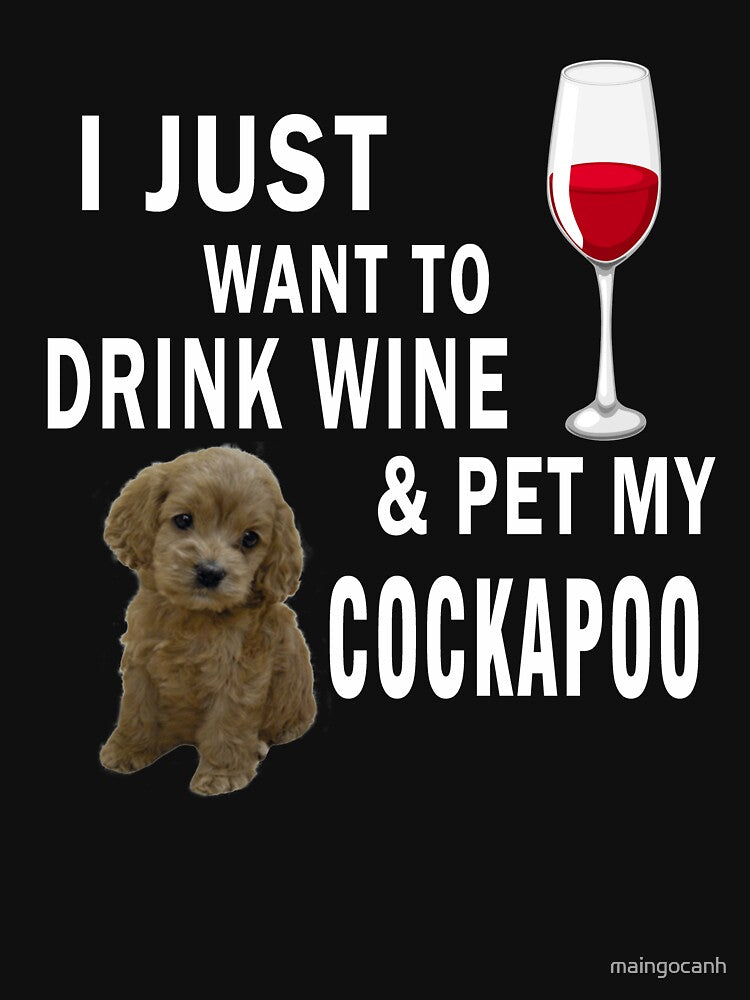 Great Gift For Cockapoo Lover. T-Shirt For Wine Lover. by maingocanh Hoodie, Sweatshirt | BlankRebels.com (Image 3)