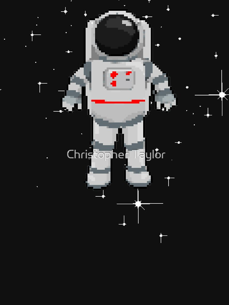 Astronaut In Outer Space | 8 Bit Pixel Art by Christopher Taylor T-Shirts, Hoodie, Sweatshirt | BlankRebels.com (Image 3)
