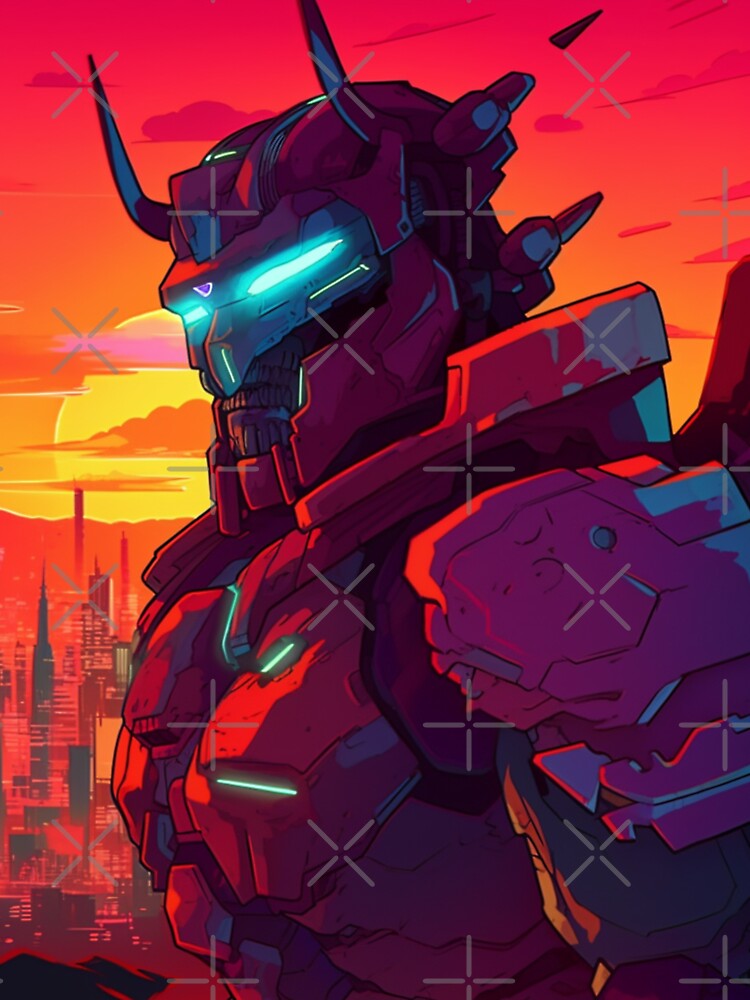 Neon Retrowave Cyber Demon #1 by RESToRAPTOR T-Shirts, Hoodie, Sweatshirt | BlankRebels.com (Image 3)