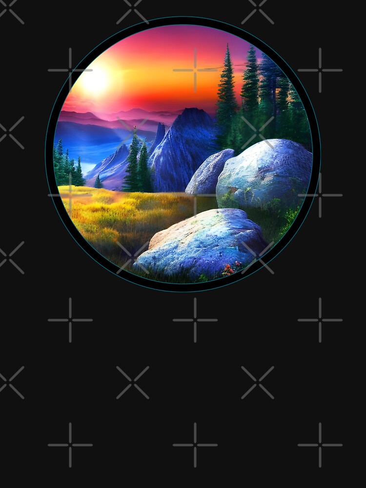Mountain Sunset Background by The Love Quill T-Shirts, Hoodie, Sweatshirt | BlankRebels.com (Image 3)