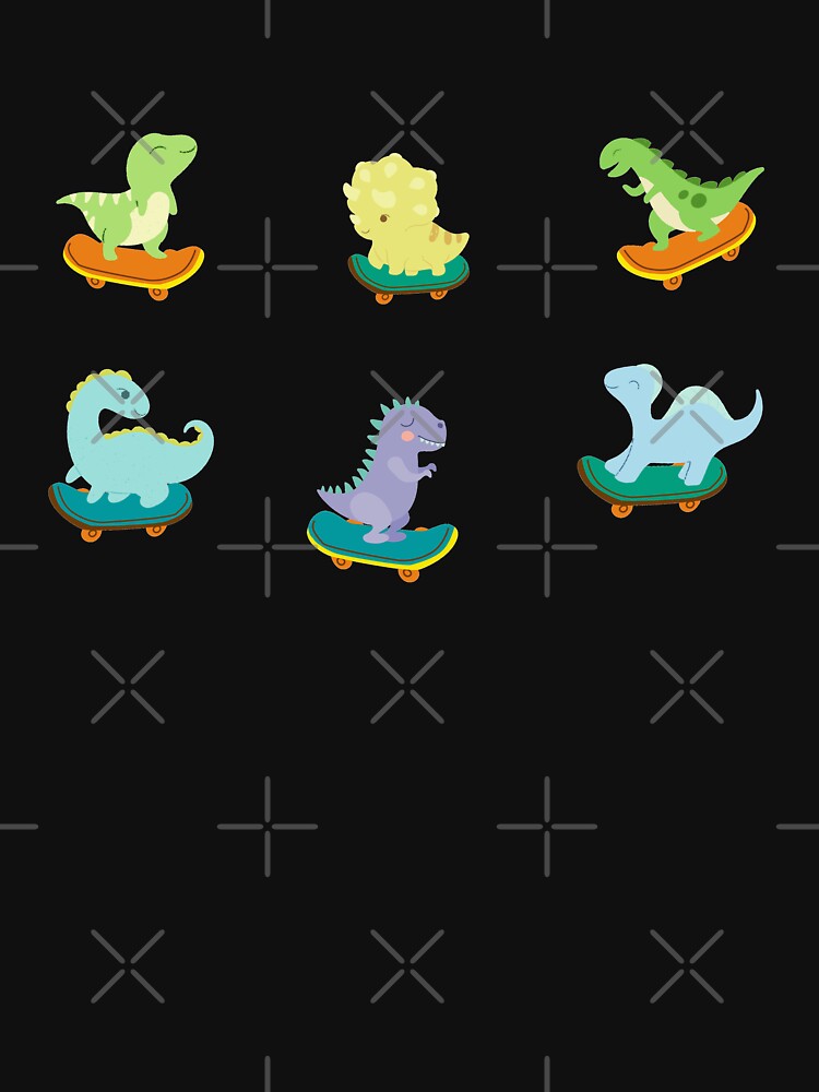 Dinosaurs on skateboards sticker pack by NomadMessenger T-Shirts, Hoodie, Sweatshirt | BlankRebels.com (Image 3)