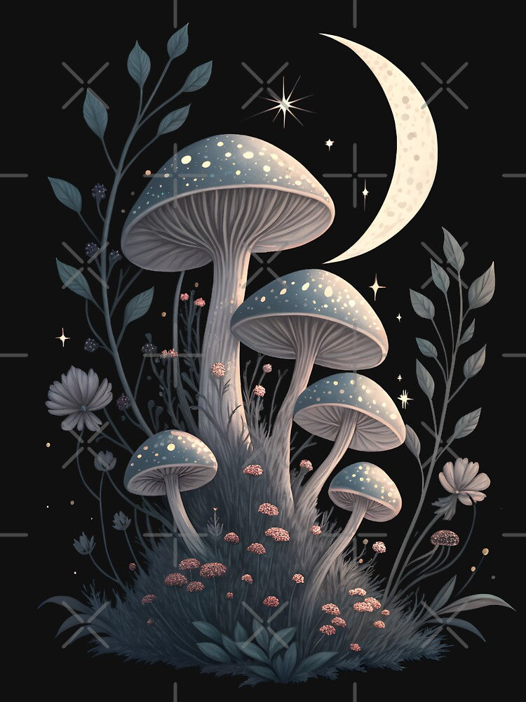 Mystic Moon Mushrooms by SolombraArt T-Shirts, Hoodie, Sweatshirt | BlankRebels.com (Image 3)