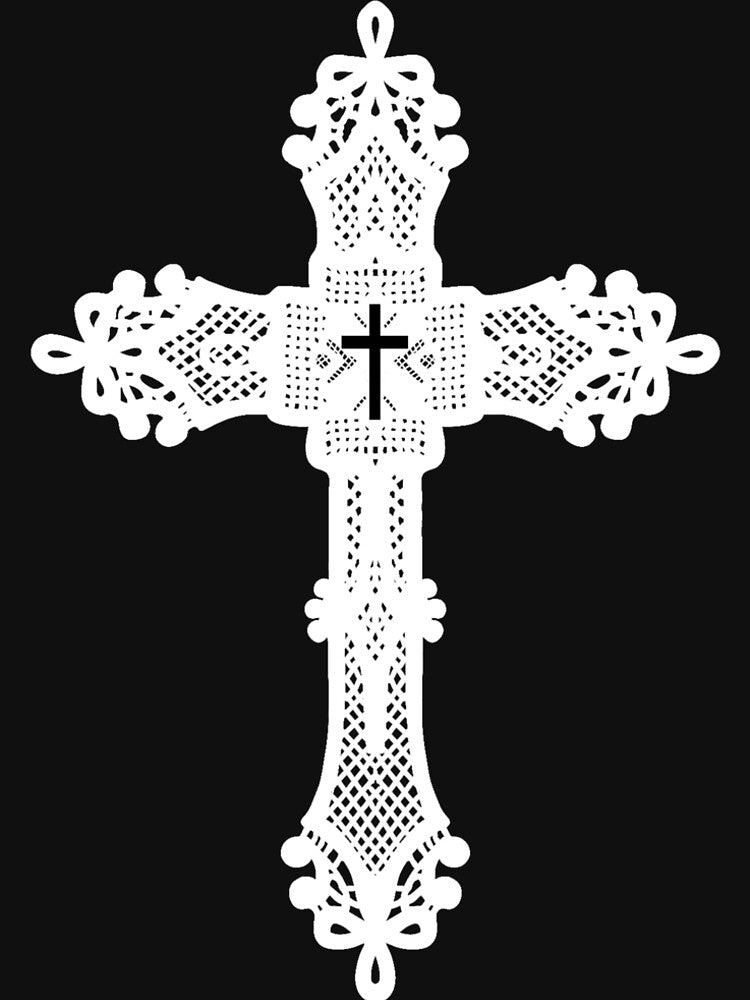White Lace Cross by AEcclesiasticus T-Shirts, Hoodie, Sweatshirt | BlankRebels.com (Image 2)