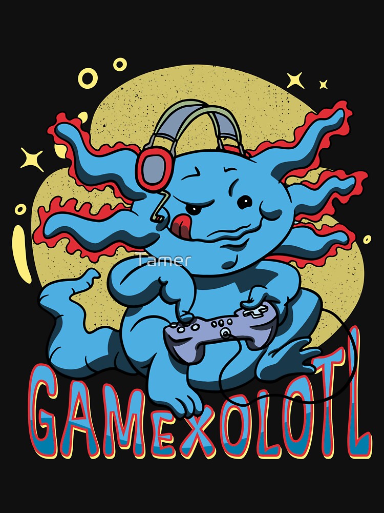 Gamesolotl Funny Axolotl Pun For Gamers Axolotl by Tamer ⭐⭐⭐⭐⭐ T-Shirts, Hoodie, Sweatshirt | BlankRebels.com (Image 3)