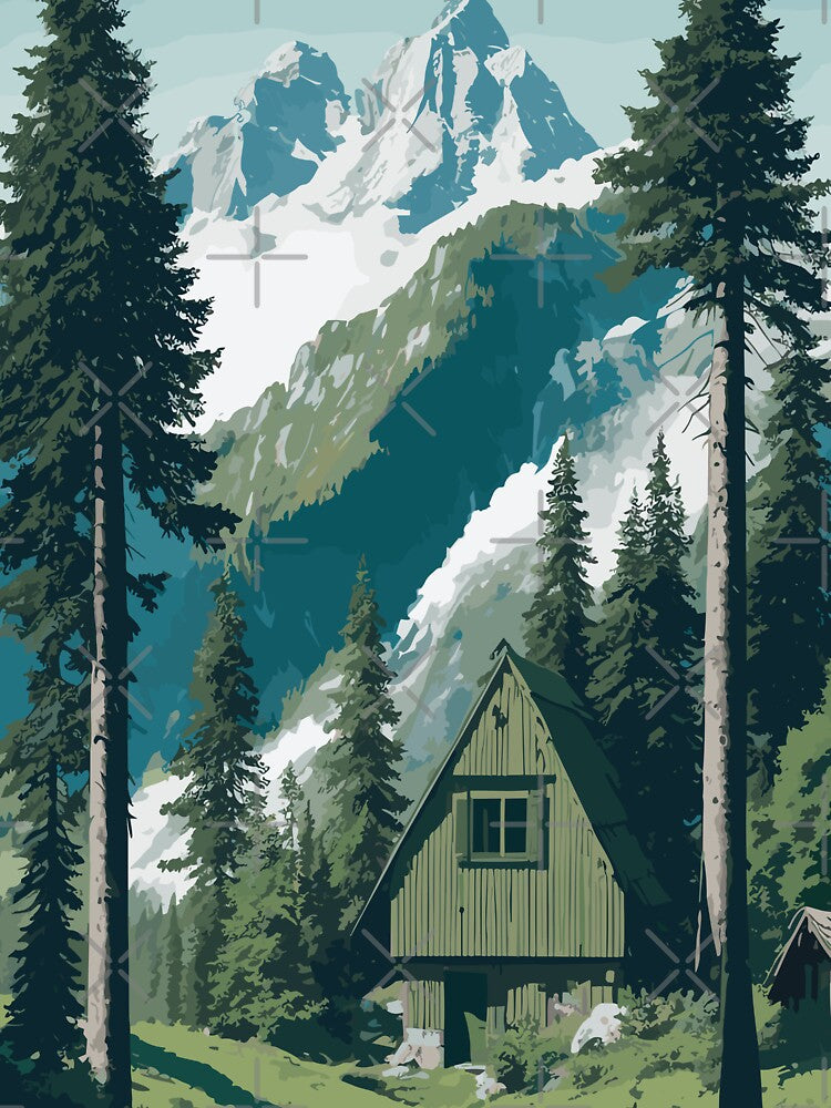 The Hut moutain by Arty Art T-Shirts, Hoodie, Sweatshirt | BlankRebels.com (Image 3)