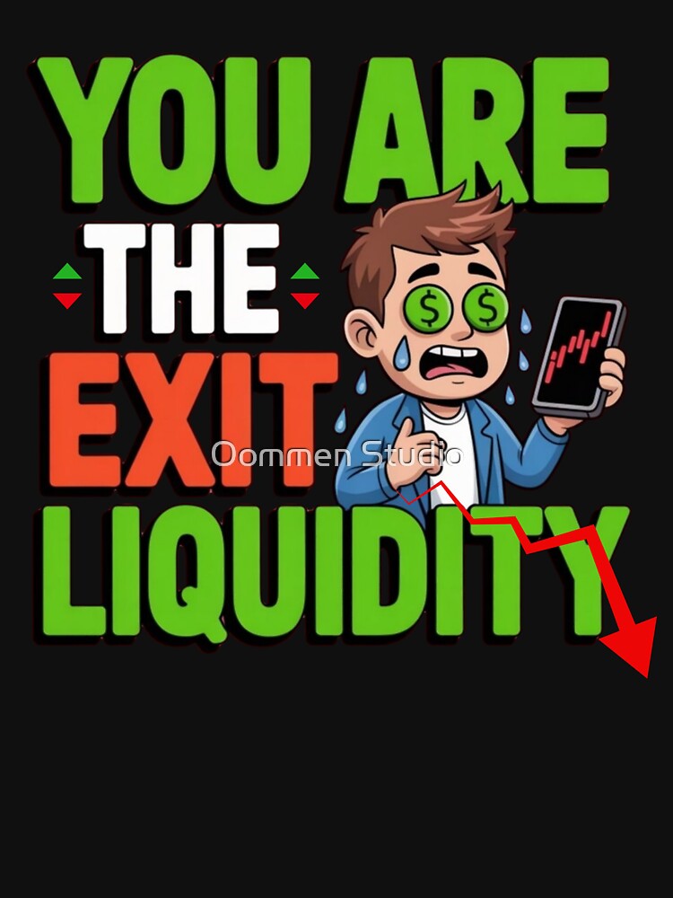 You are the exit liquidity meme tee by Oommen Studio Hoodie, Sweatshirt | BlankRebels.com (Image 3)