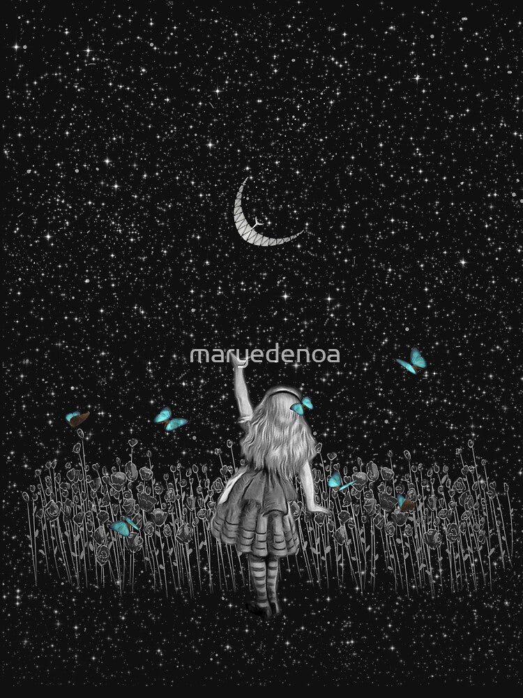 Wonderland Smiling Starry Night - Alice In Wonderland by maryedenoa T-Shirts, Hoodie, Sweatshirt | BlankRebels.com (Image 3)