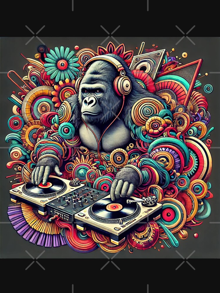 Chaotic Harmony Gorilla DJ by LizzyLooDoo Designs T-Shirts, Hoodie, Sweatshirt | BlankRebels.com (Image 3)